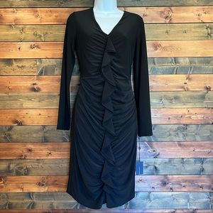 Black Ruffle Above The Knee Dress | Tommy Hilfiger